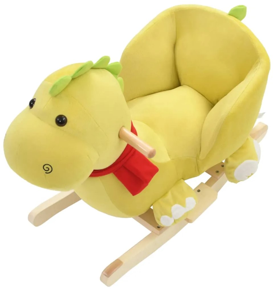 Animal de baloiçar dragão em pelúcia 60x32x53cm verde lima