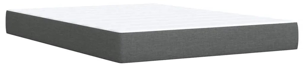 Cama com molas/colchão 140x200 cm tecido cinzento-escuro
