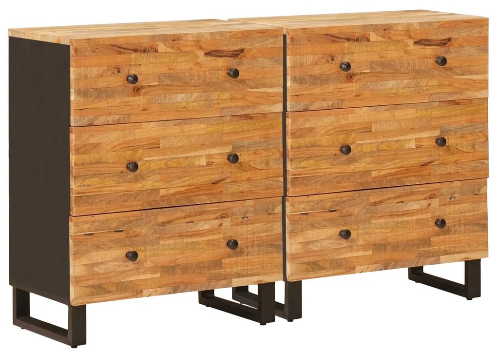 vidaXL Buffet Castanho Madeira de manga maciça