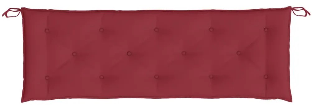 Almofadão p/ banco de jardim tecido oxford vermelho tinto