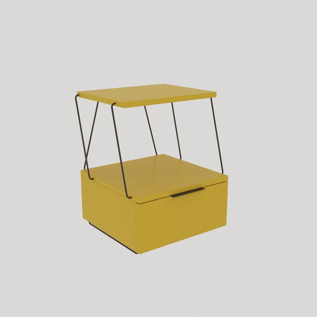 Mesa de Cabeceira Tekoba – Amarela – 42x52x41 cm