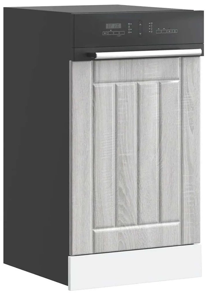 vidaXL Painel máquina lavar louça Lucca deriv. madeira cinzento sonoma