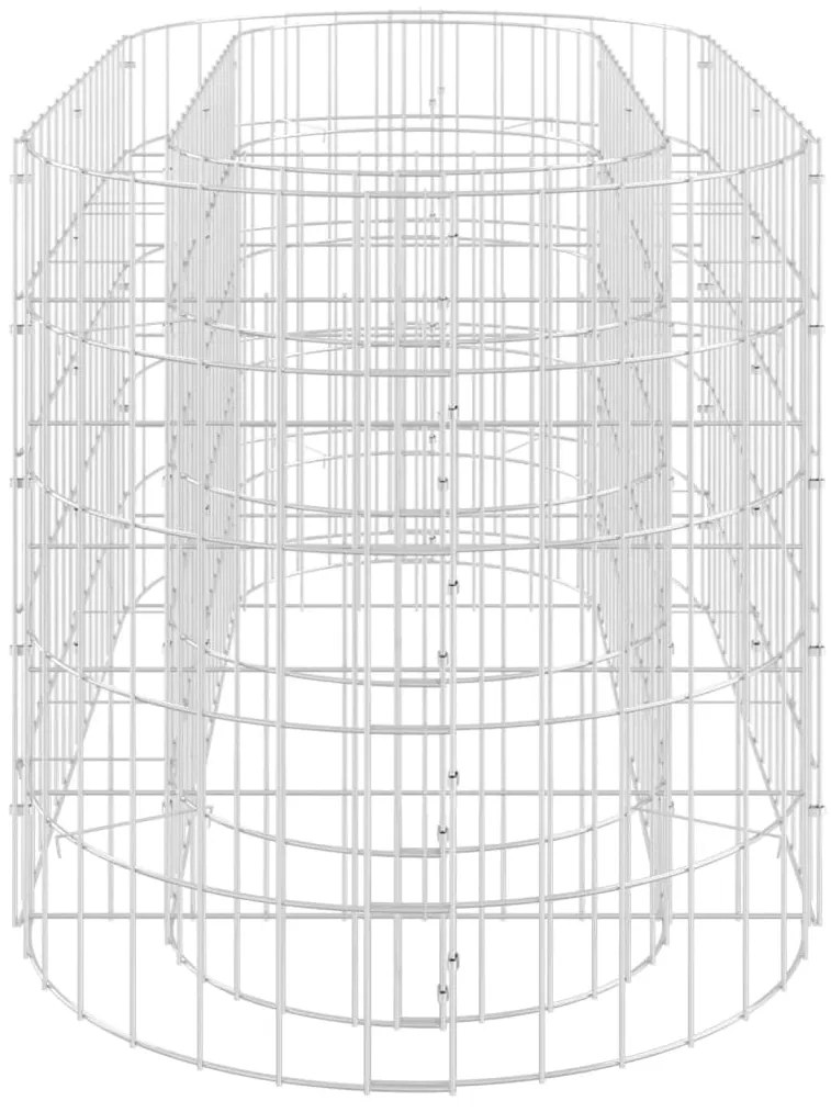 Canteiro elevado/cesto gabião 120x50x50 cm ferro galvanizado