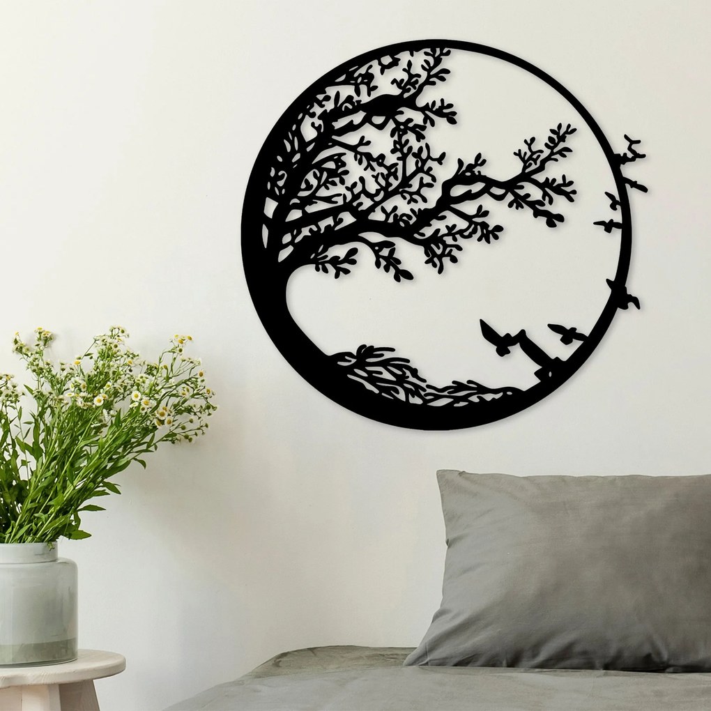 Acessório Decorativo de Parede em Metal Model-135 – Preto – 68 x 1,5 x