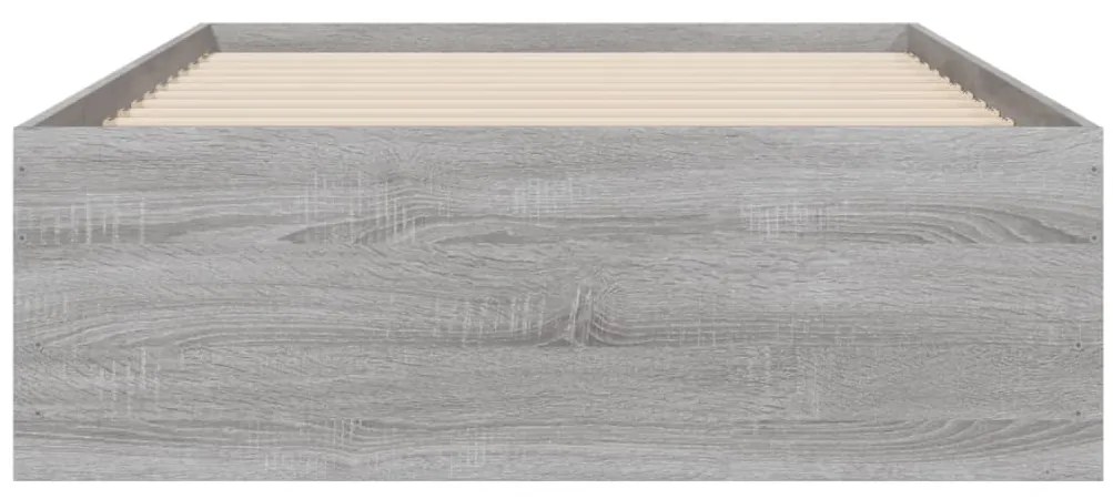 Estrutura de cama c/ gavetas derivados madeira cinza sonoma