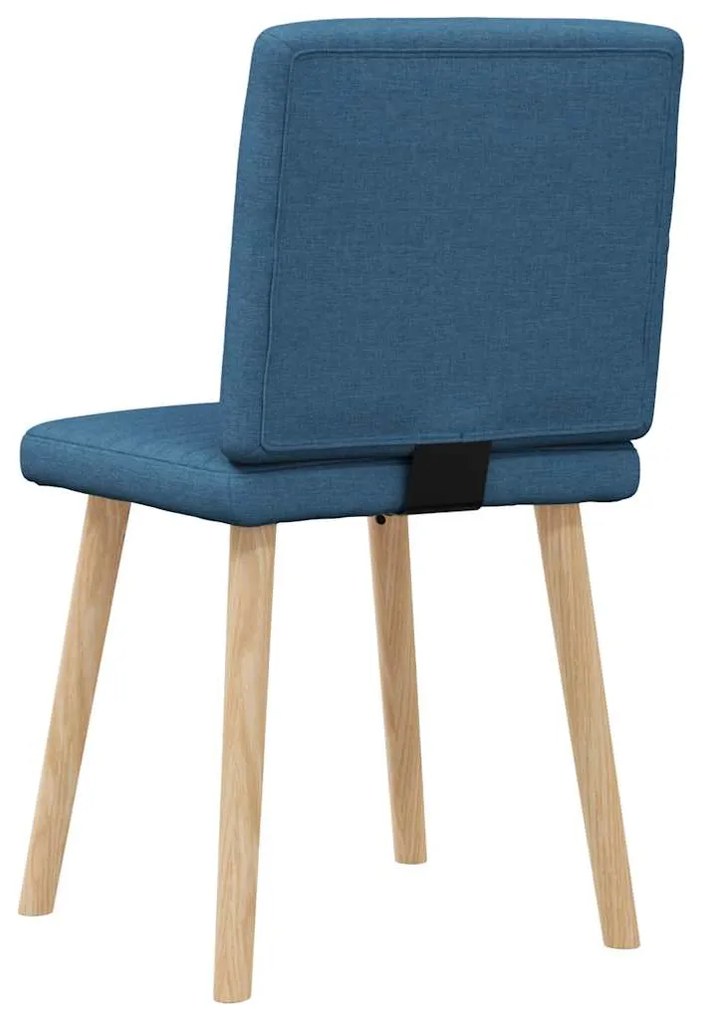 Cadeiras de jantar 2 pcs tecido azul
