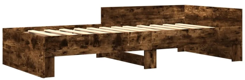 Estrutura cama s/ colchão derivados de madeira carvalho fumado