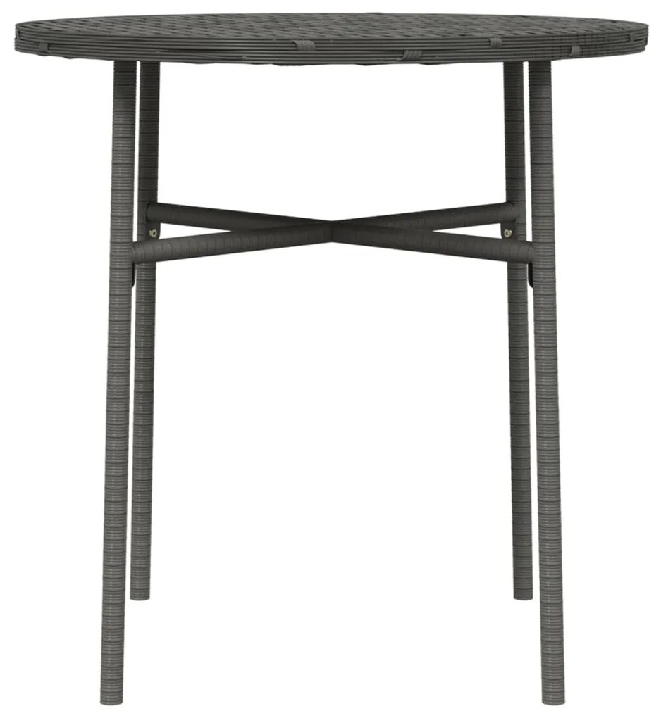 Mesa de centro 45 cm vime PE cinzento