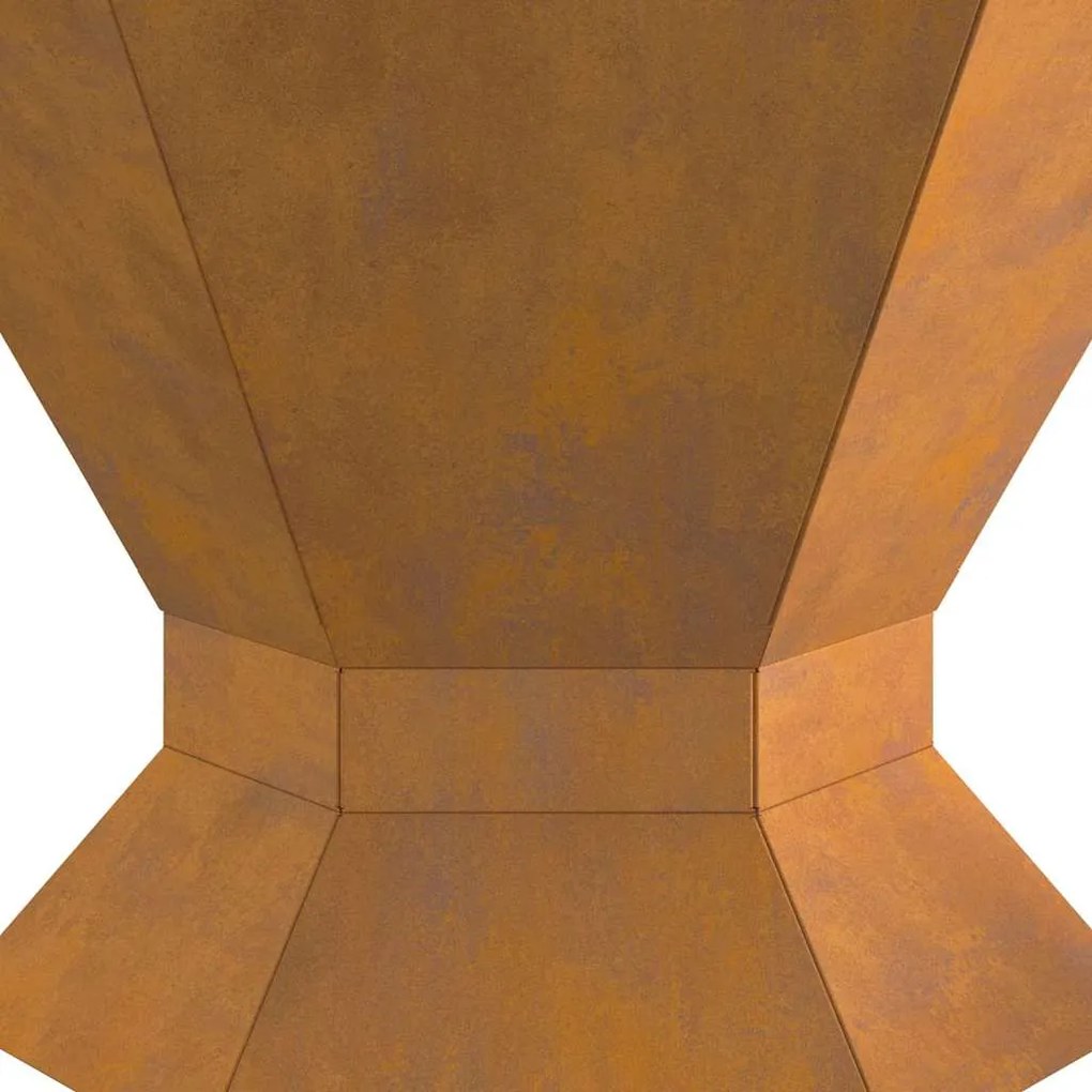 Caminha Hexagonal para Fogo 50x50x40 cm em Aço Envelhecido