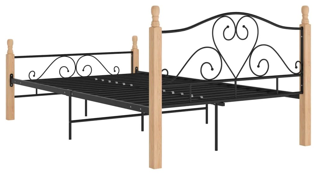 Estrutura de cama 120x200 cm metal preto