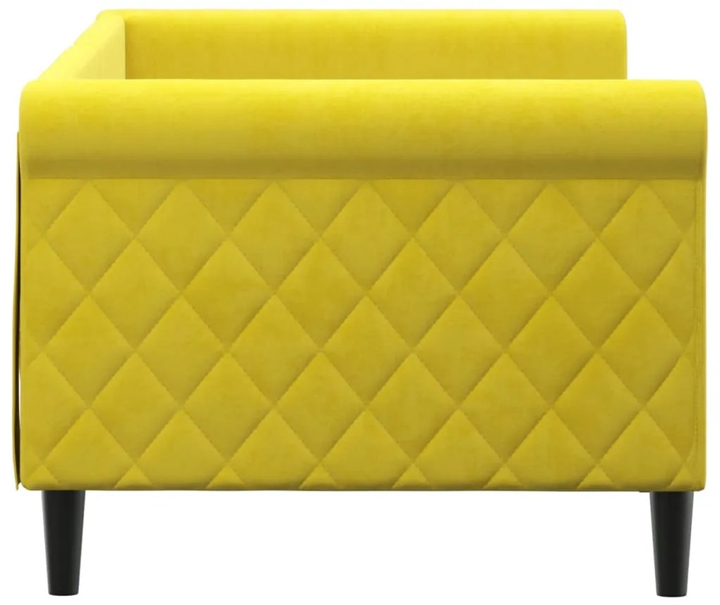 Sofá-cama 80x200 cm veludo amarelo