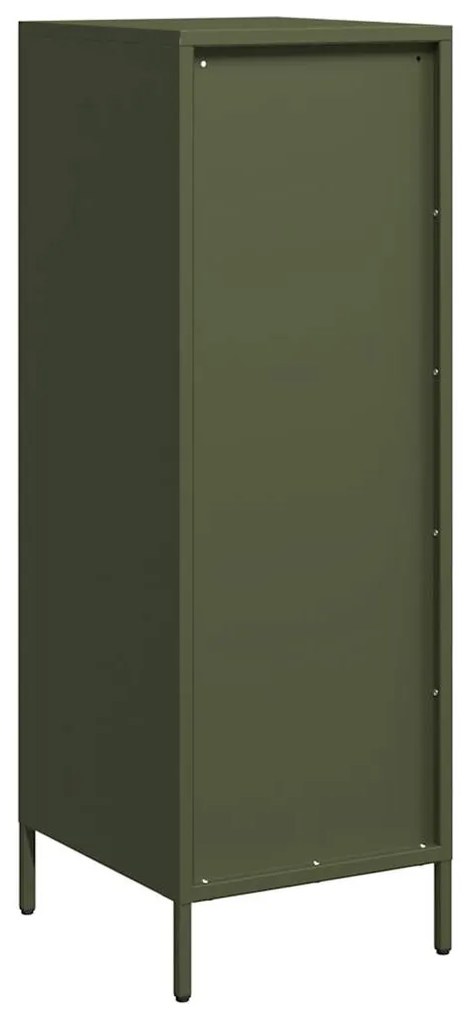 Aparador alto 39x35x103,5 cm aço verde azeitona