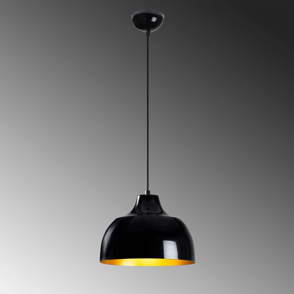 Candeeiro de Teto Berceste – Preto – 31 x 31 cm