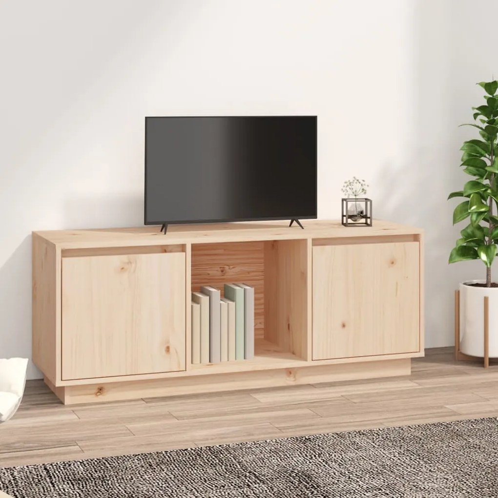 vidaXL Móvel de TV 110,5x35x44 cm madeira de pinho maciça