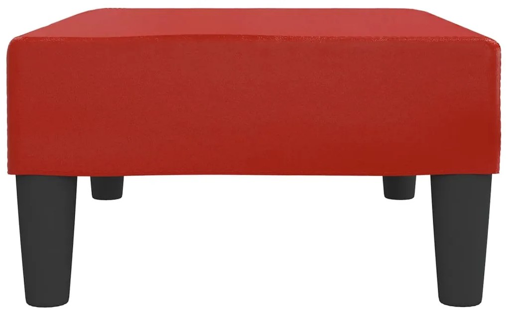 Apoio de pés 78x56x32 couro artificial vermelho tinto