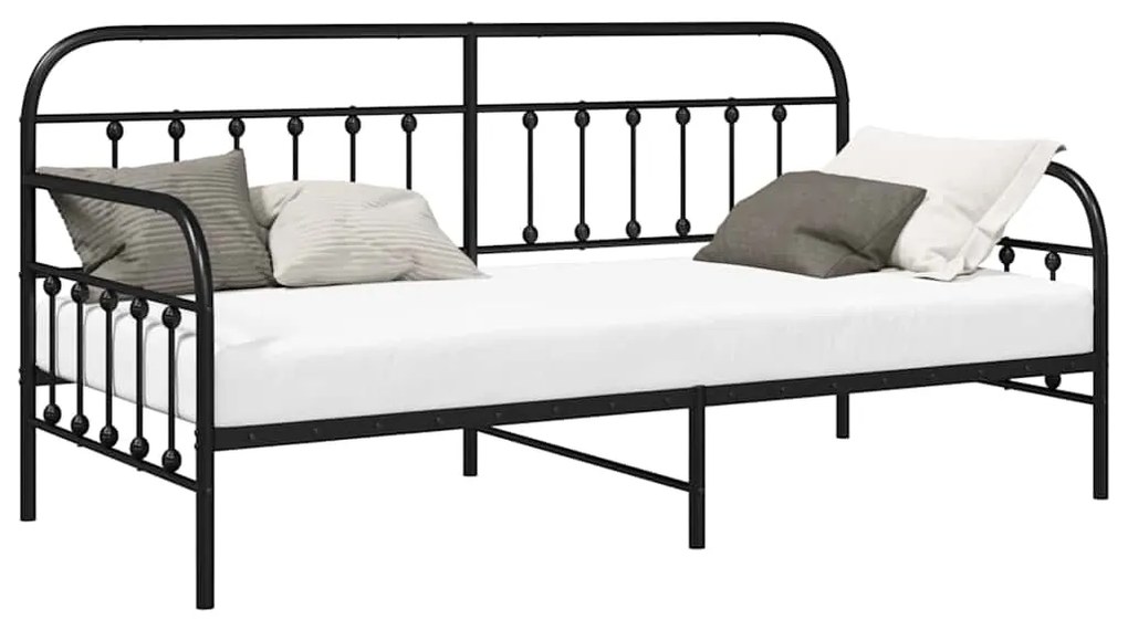 Estrutura de Daybed vidaXL Preta 107x203 cm em Aço