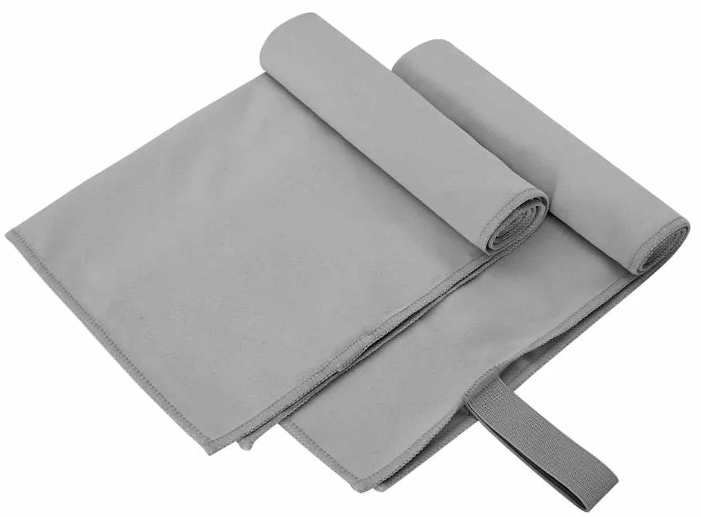 vidaXL Toalhas Esportivas 2 pcs Cinzento escuro 50 x 30 cm