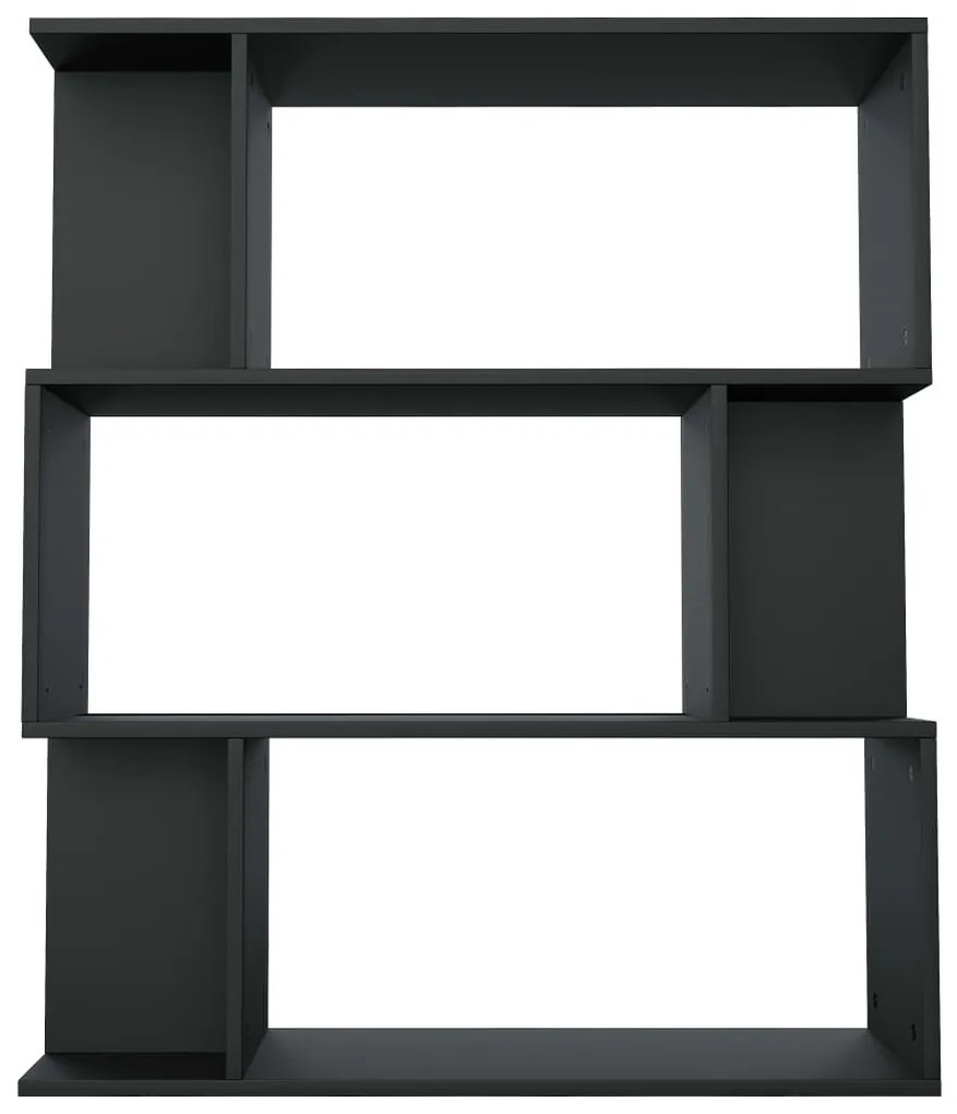 Estante/divisória 80x24x96 cm derivados de madeira preto