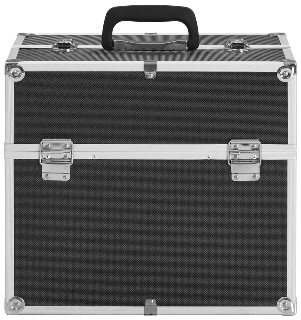 Caixa de maquilhagem 38x23x34 cm alumínio preto
