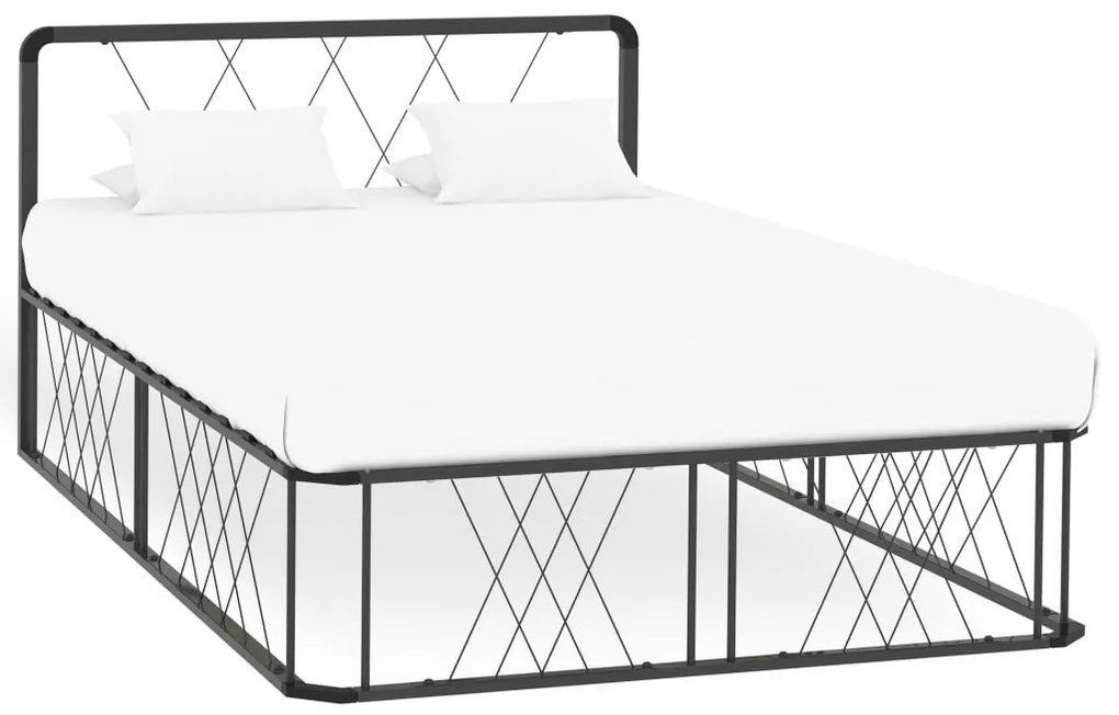 vidaXL Estrutura de cama 120x200 cm metal cinzento