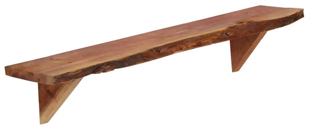 Prateleiras de parede 2 pcs 90x20x18cm madeira de acácia maciça