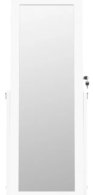 Armário espelhado para joias independente c/ luzes LED branco