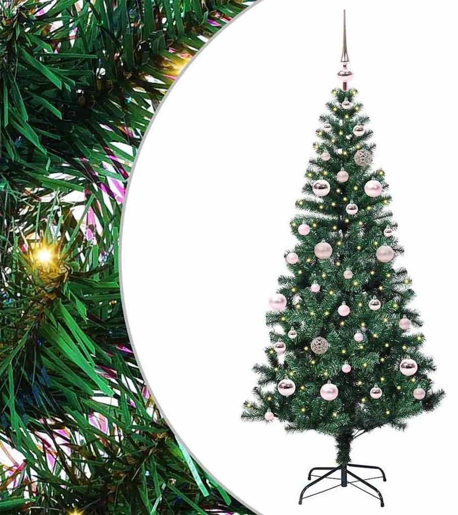 vidaXL Árvore de Natal Artificial Pré-iluminada Verde 150 cm