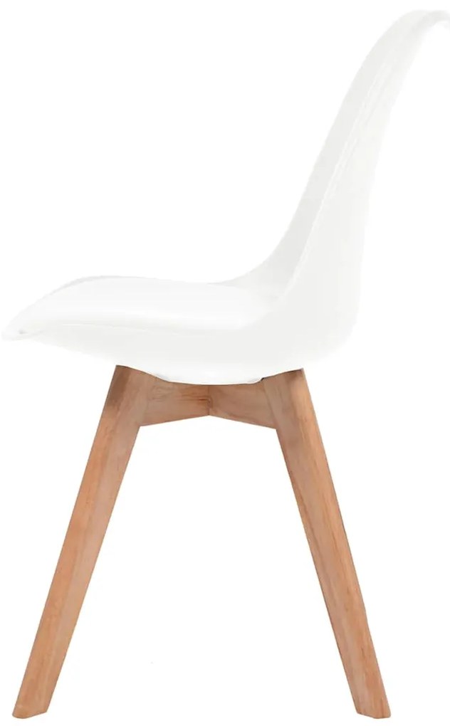 Cadeiras de jantar 4 pcs plástico branco