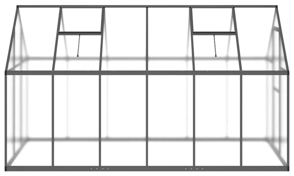 Estufa com estrutura base 334x169x195 cm alumínio antracite