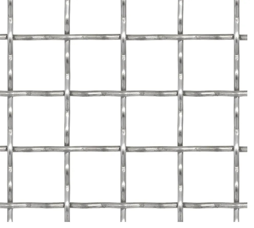 Cerca de arame frisado aço inoxidável 100x85 cm 11x11x2 mm