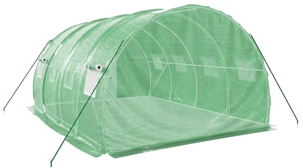 Estufa com estrutura de aço 12 m² 4x3x2 m verde