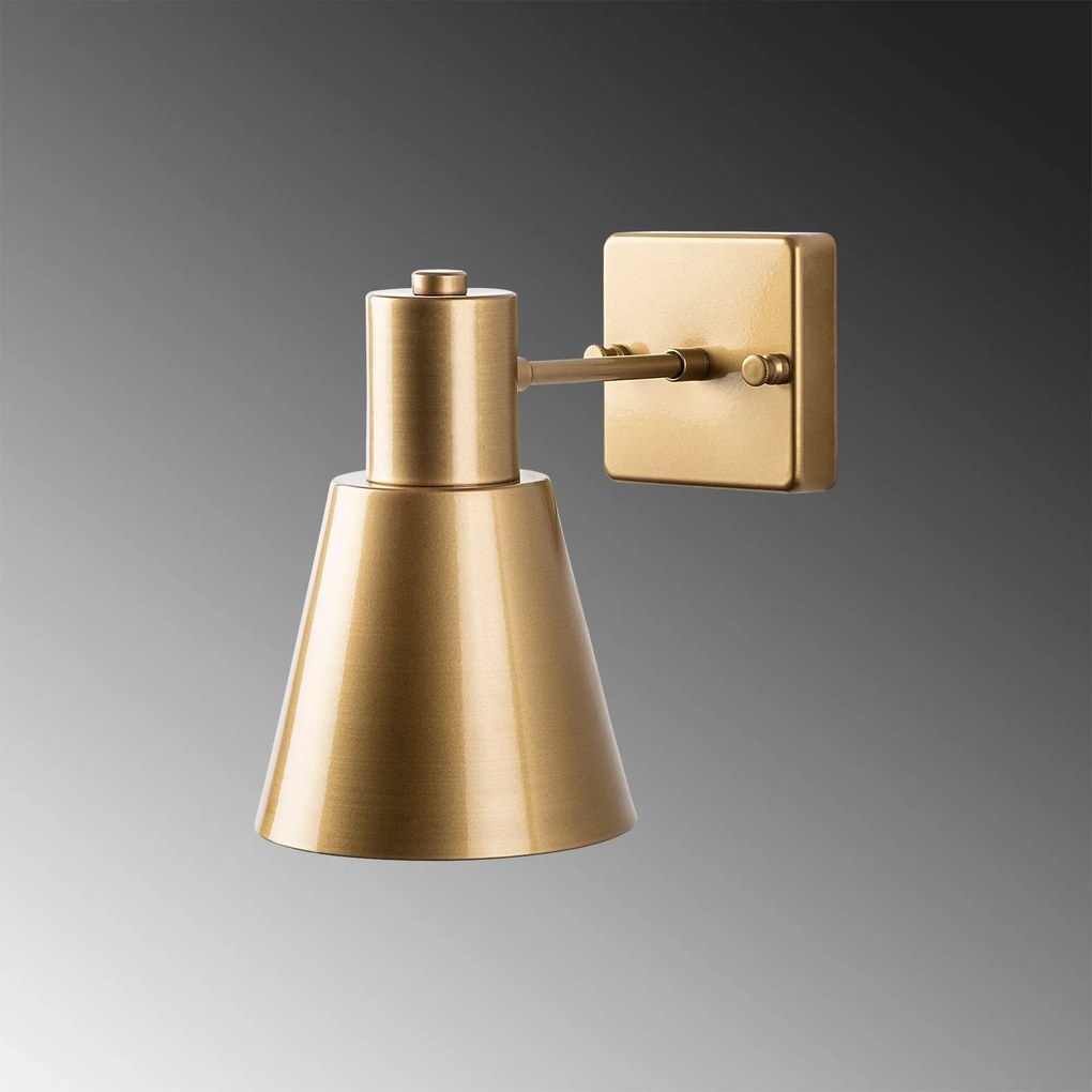 Candeeiro de Parede Funnel – Dourado – 14 x 24 x 21 cm