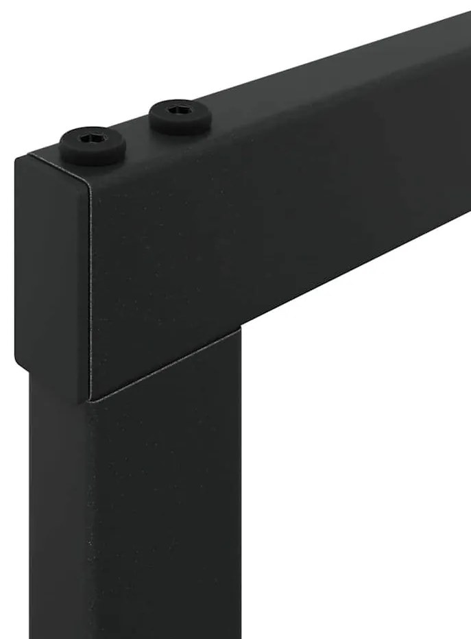 Suporte para lenha 100x30x209 cm aço preto