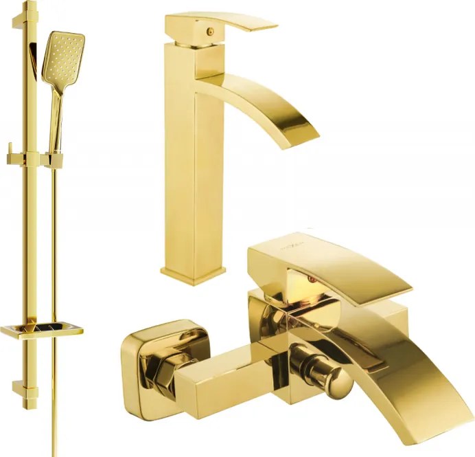 Mexen Libra Conjunto de banheira DQ62, dourado - 745113DQ62-50