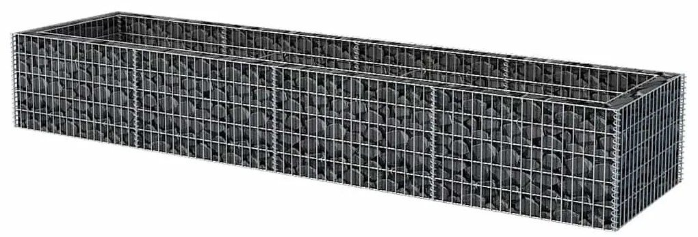 Canteiro elevado/cesto gabião 360x90x50 cm aço
