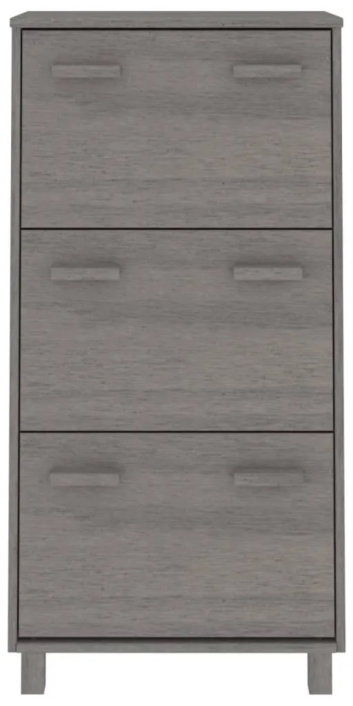 Sapateira HAMAR 59,5x35x117 cm pinho maciço cinza-claro