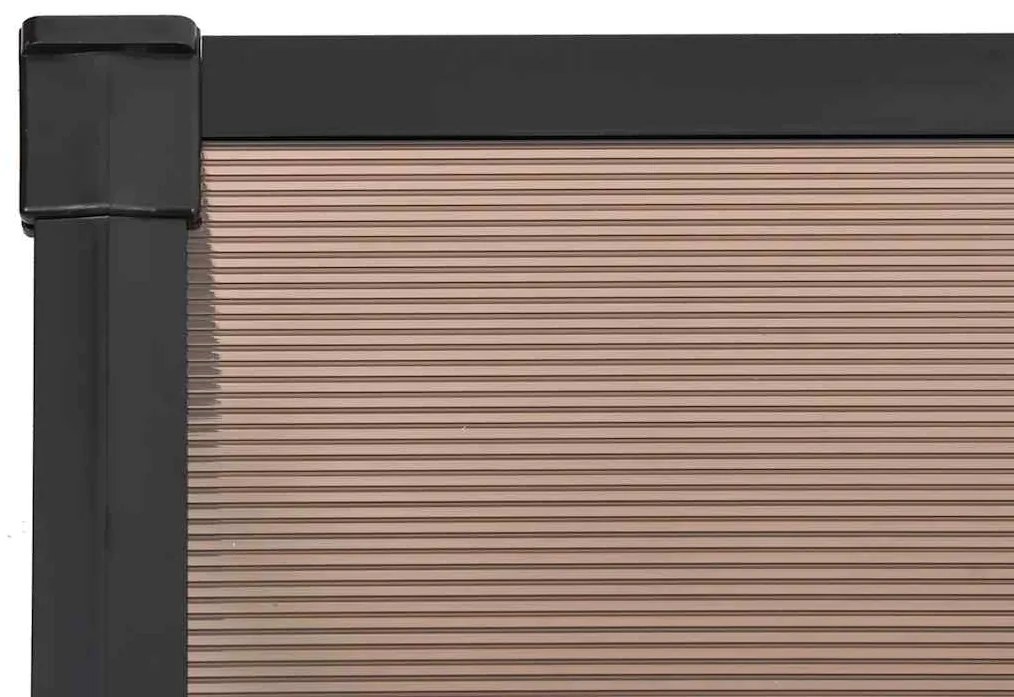 Toldo de porta 199x90 cm policarbonato preto