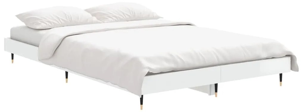 Estrutura cama 120x190 cm derivados de madeira branco brilhante