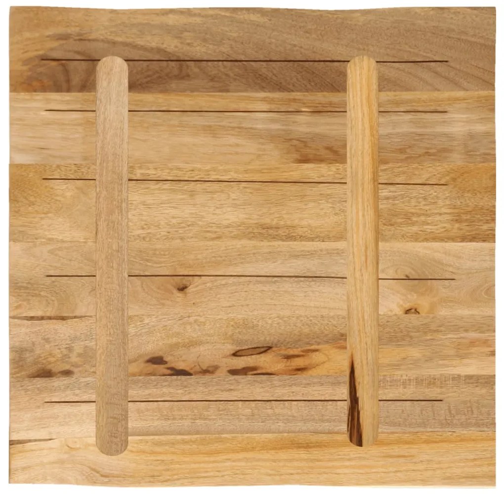 Tampo de mesa c/ borda viva 40x40x2,5cm mangueira áspera maciça