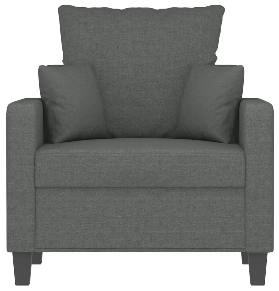 Poltrona 60 cm tecido cinzento-escuro