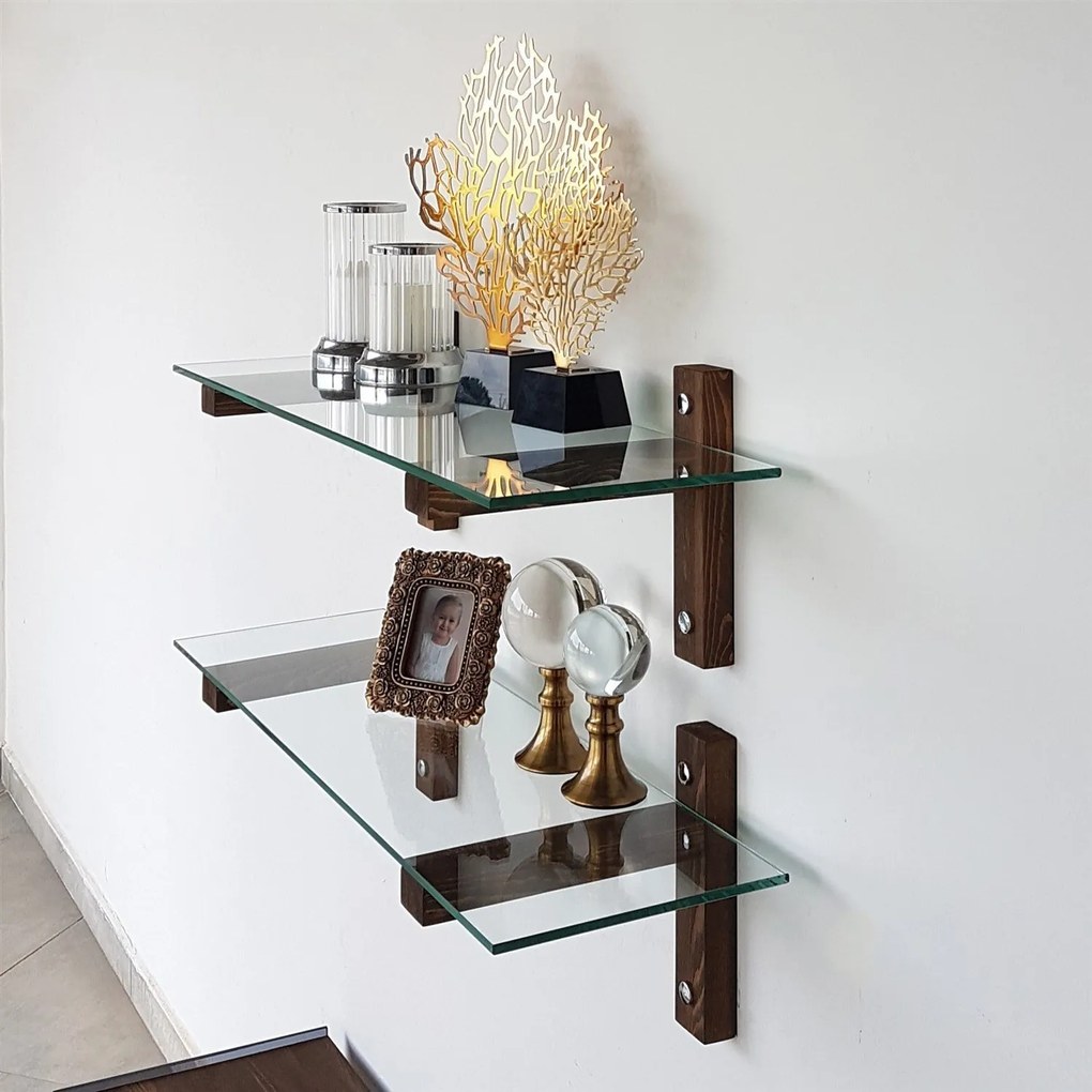 Prateleira de Parede R200 – Nogueira – 85x25x25 cm