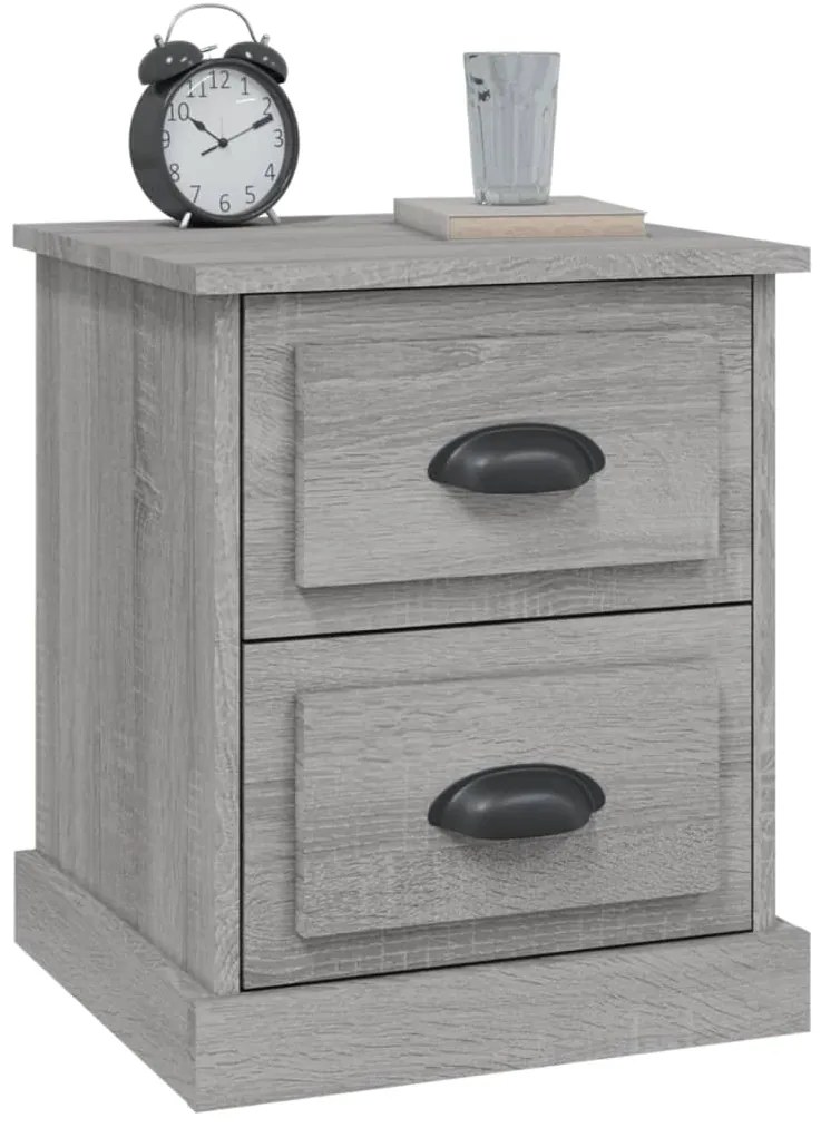 Mesa de cabeceira 39x39x47,5 cm derivados madeira cinza sonoma