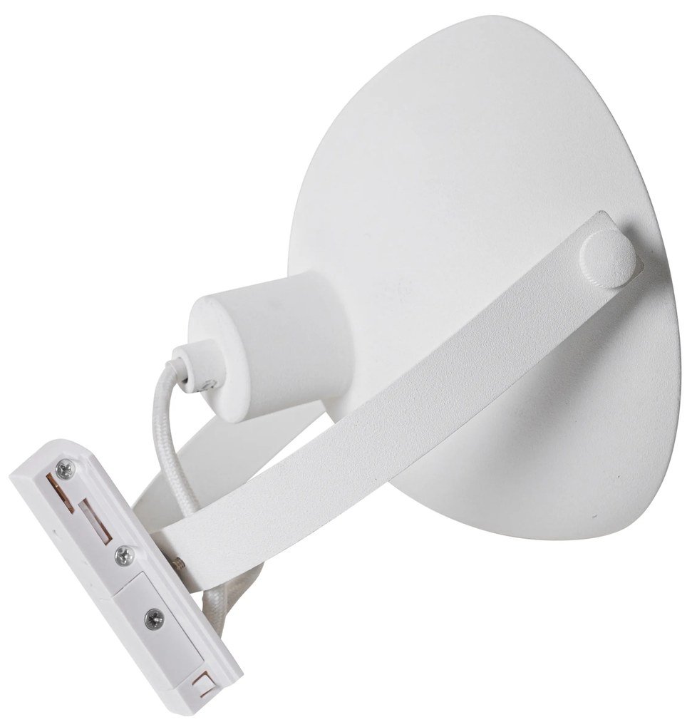 Foco de trilho industrial branco com interior prateado - Iconic Magnax