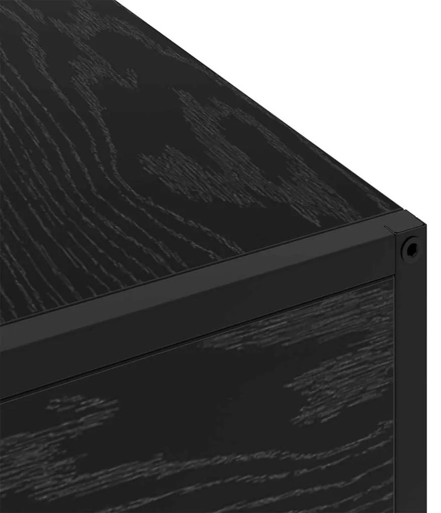 Armário de Cabeceira com gaveta Carvalho preto 40 x 27 x 76 cm