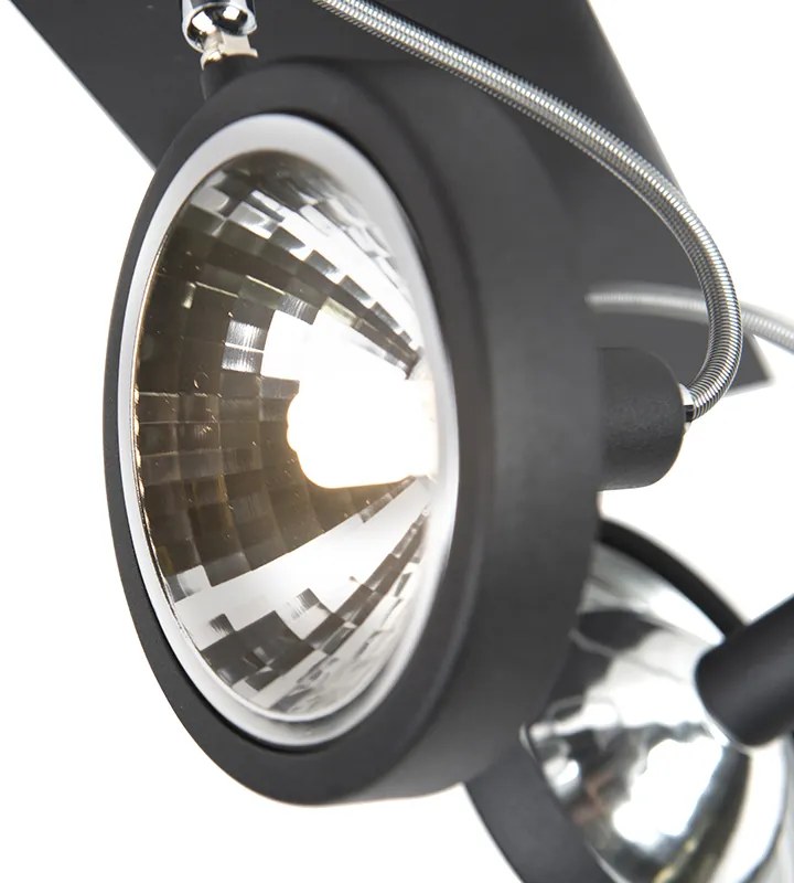 Projetores de design preto 2-luzes ajustáveis - Nox Moderno