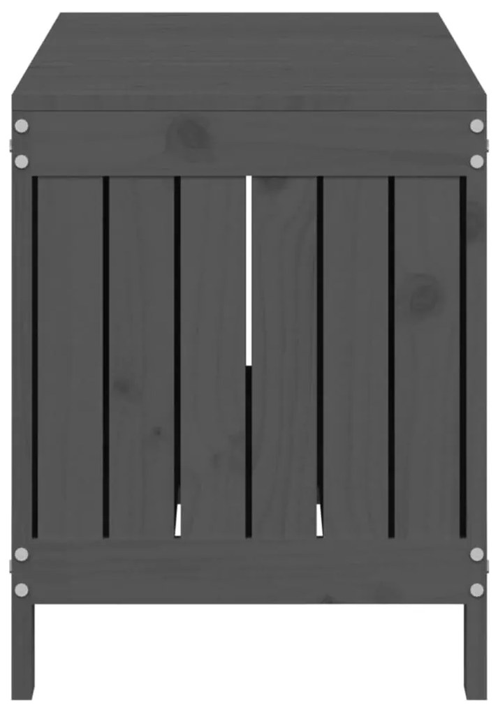 Caixa de arrumação jardim 108x42,5x54 cm pinho maciço cinzento