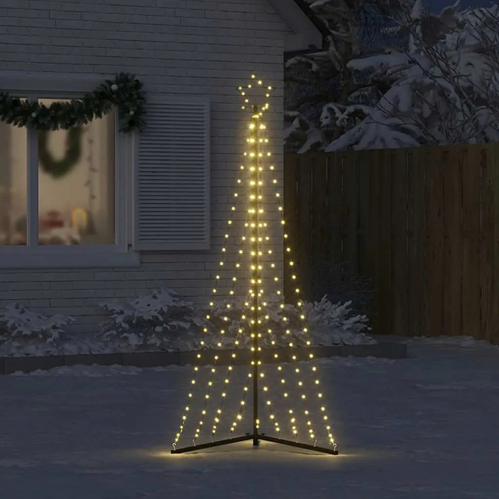 LED Árvore de Natal 339 LEDs Branco Quente 187 cm