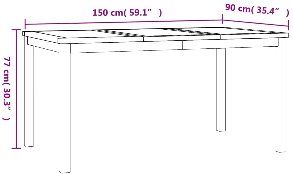 Conjunto de jantar para jardim 7 pcs madeira de teca maciça