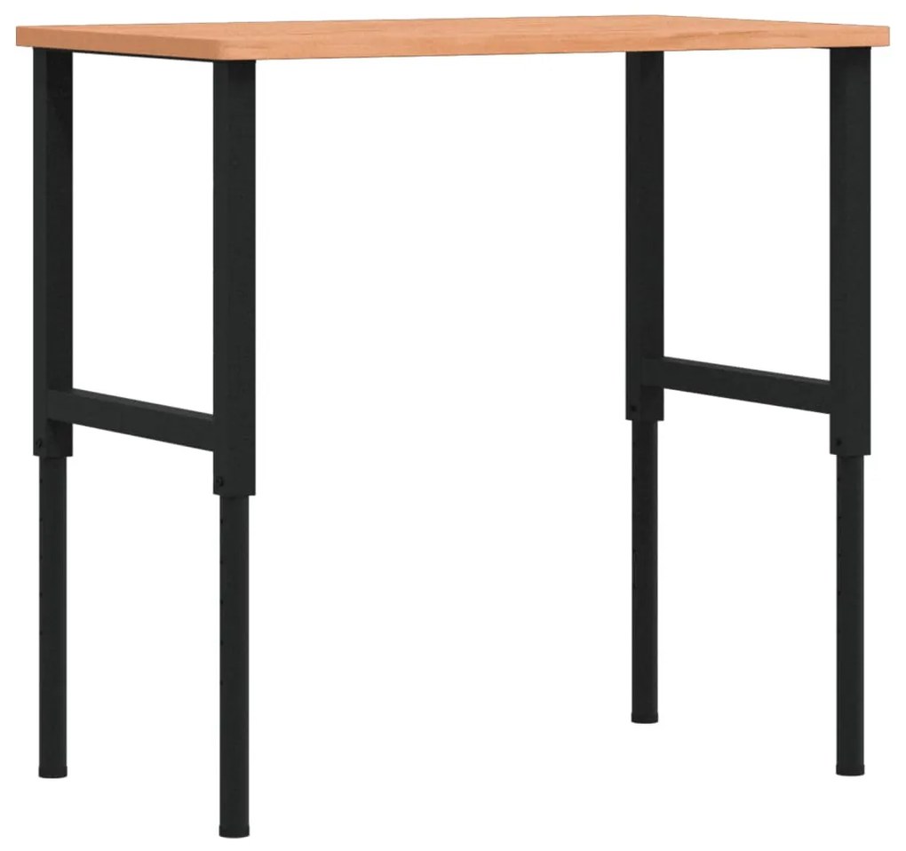 Bancada retangular 100x60x(71,5-98) cm madeira de faia maciça