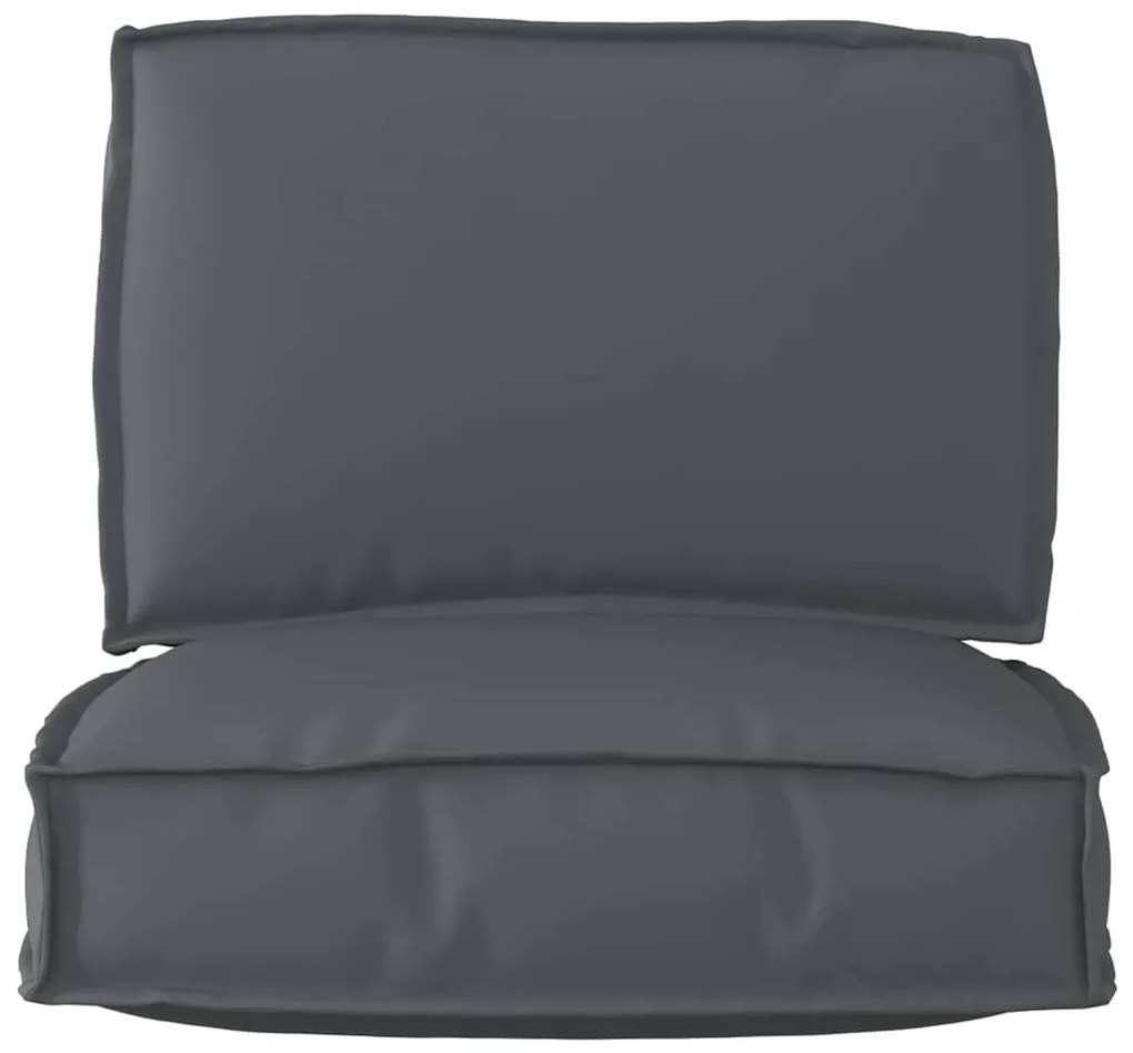 Conjunto de Almofadas de Palete 2 Peças Antracite Tecido Oxford